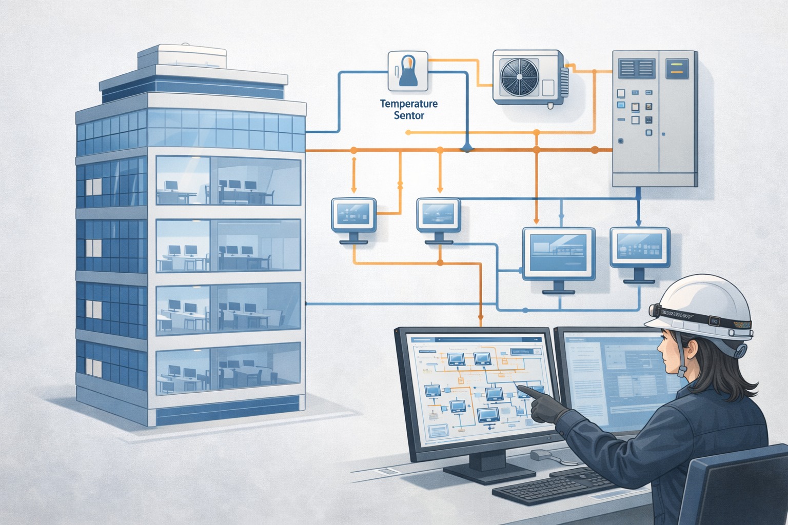 ビル設備を支える制御システムの全体図